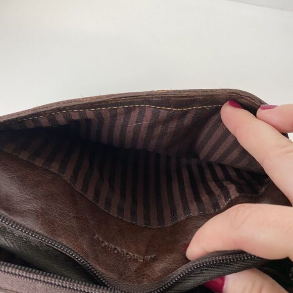 Jack Georges Leather Double Zippered Crossbody Bag Voyager #7195 NWOT - Picture 13 of 13